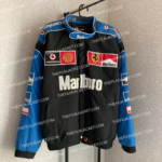 Marlboro Vintage Black & Blue Racing Jacket