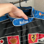 Marlboro Vintage Black & Blue Racing Jacket
