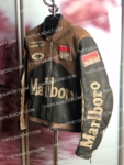 Marlboro Vintage 1990s Rare Black Leather Jacket
