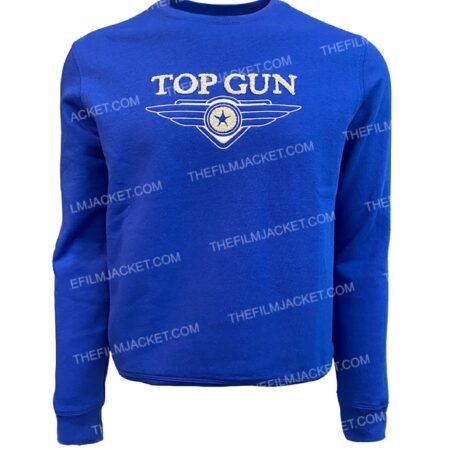 Top Gun Blue Embroidered Logo Crewneck
