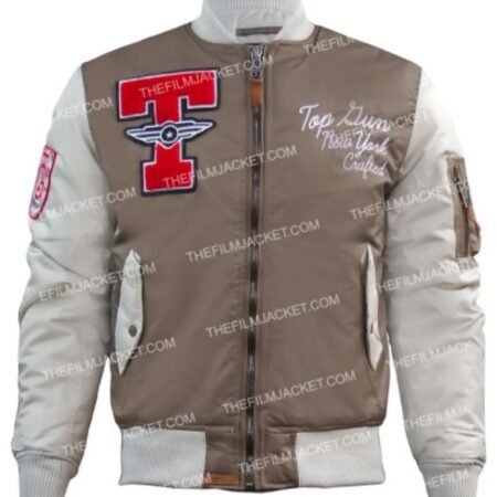 Top Gun Brown Stadium Varsity Jacket