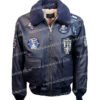 Top Gun Official Signature Series Blue Leather Jacket
