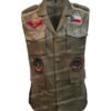 Top Gun Olive Leather Vest