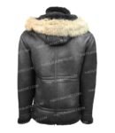 Top Gun Premium Wool Blend Shearling Coat