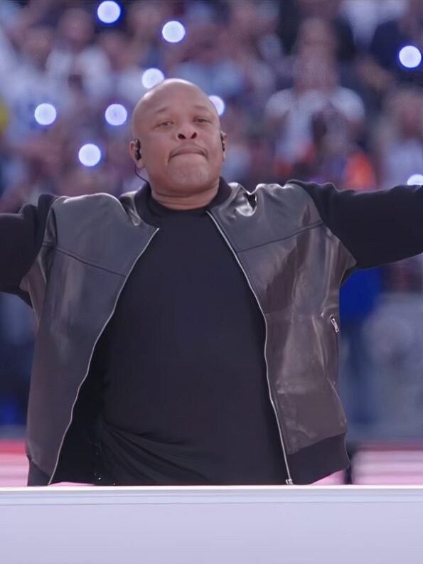 Dr.Dre Super Bowl Halftime Leather Brown Jacket