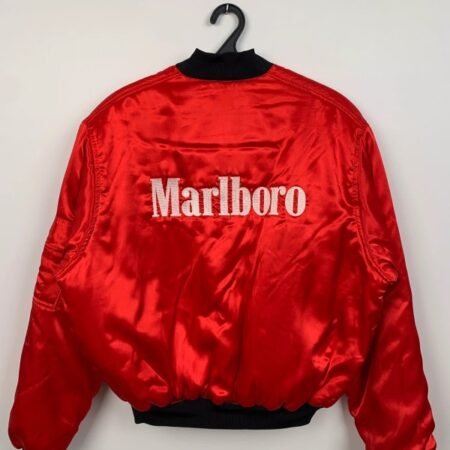 Marlboro Vintage 90's Red Bomber Jacket