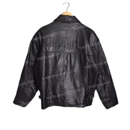 Marlboro Vintage Black Leather Jacket