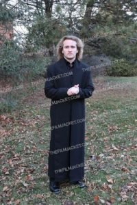 sandman wool black coat