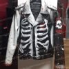 Halloween Alone Custom Skull Leather Jacket