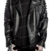 Men Black Stylish Halloween Leather Jacket