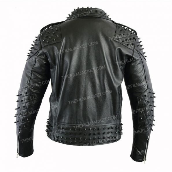 Men’s Black Gothic Style Leather Jacket