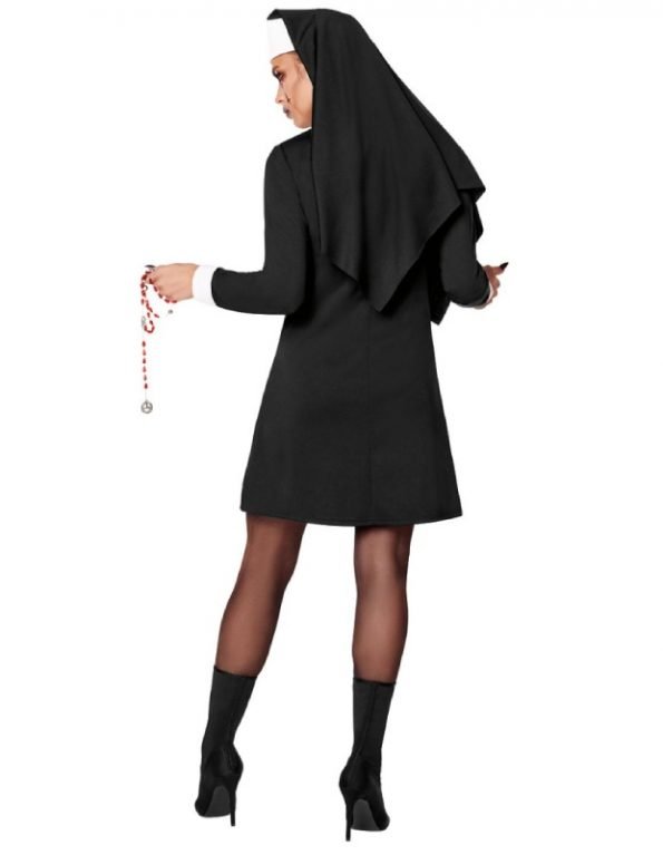 Halloween Adult Unholy Nun Black Costume