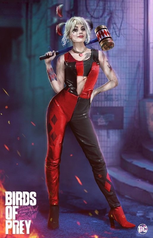Harley Quinn Birds of Prey Leather Jumpsuit