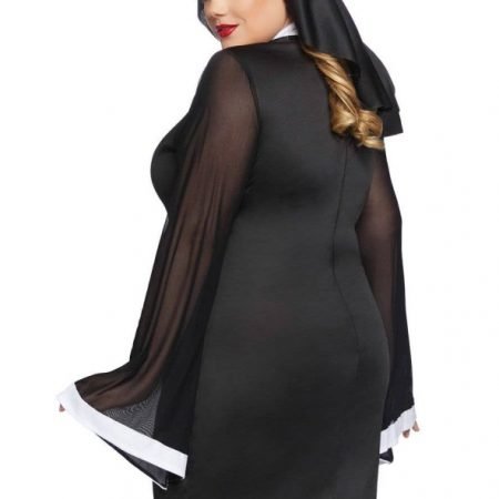 Twister Sister Women's Plus Size Sexy Nun Black Costume