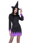Wicked Women’s Sexy Black and Purple Witch Costume