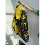 LV Varsity Yellow and Black Leather Jacket