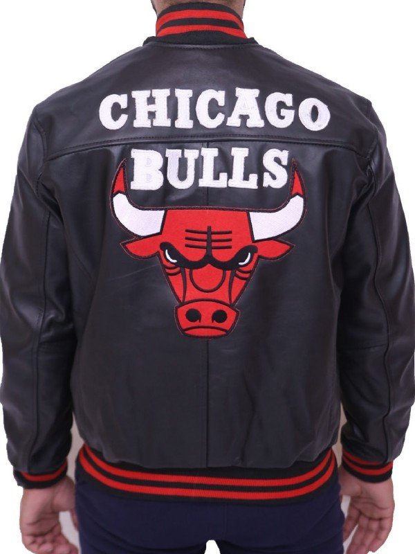 Chicago Bulls Letterman Baseball Leather Jacket