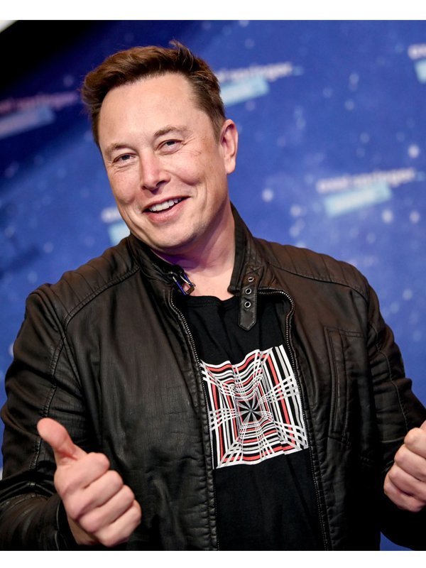 Elon Musk Black Leather Jacket