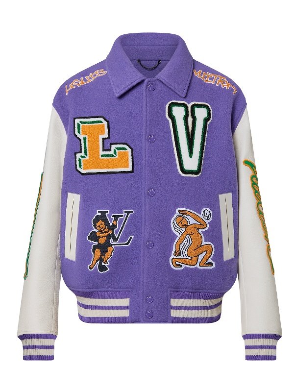 LV Varsity Leather Green Jacket - The Film Jacket