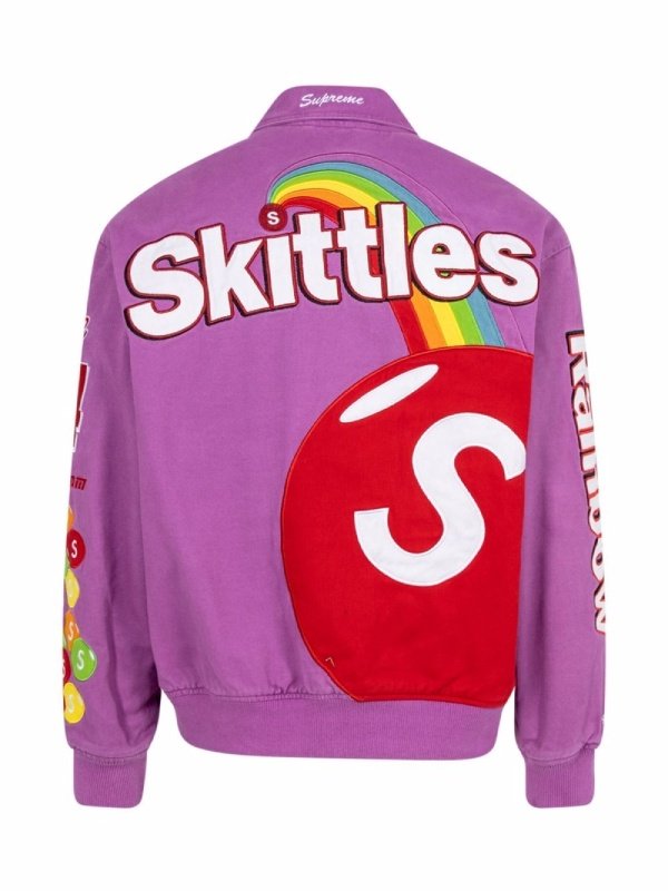 Skittles x Mitchell & Ness Purple Varsity Jacket
