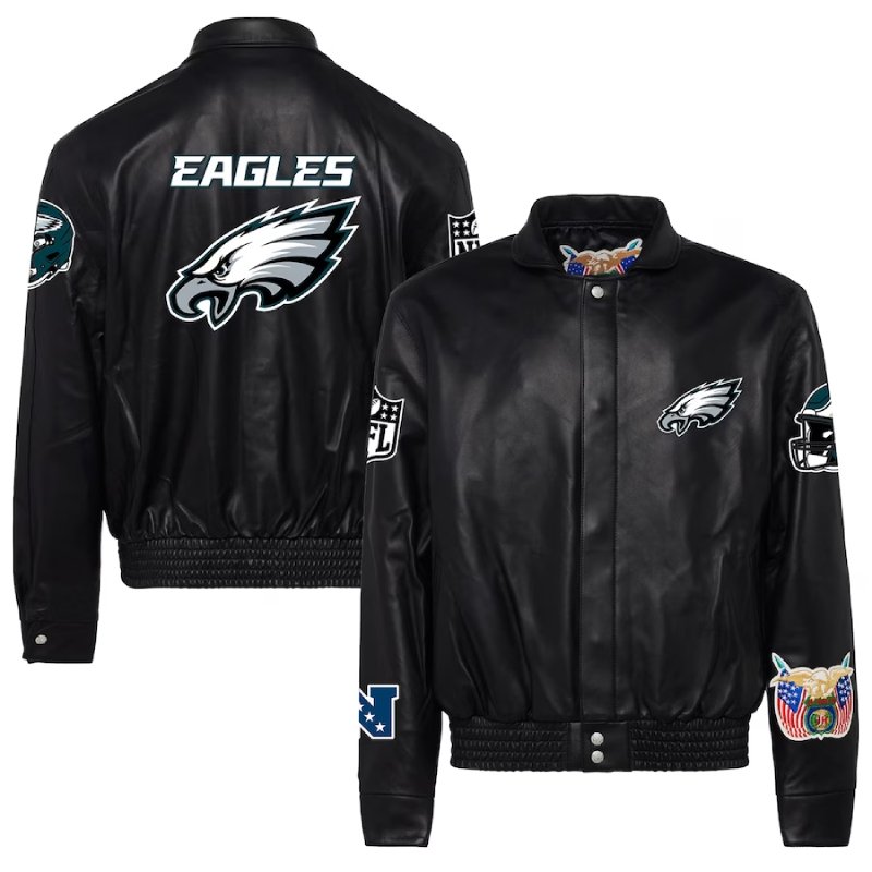 Philadelphia-Eagles-Jeff-Hamilton-Black-Leather-Jackets