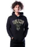 NBA Bucks Fleece Black Pullover Hoodie