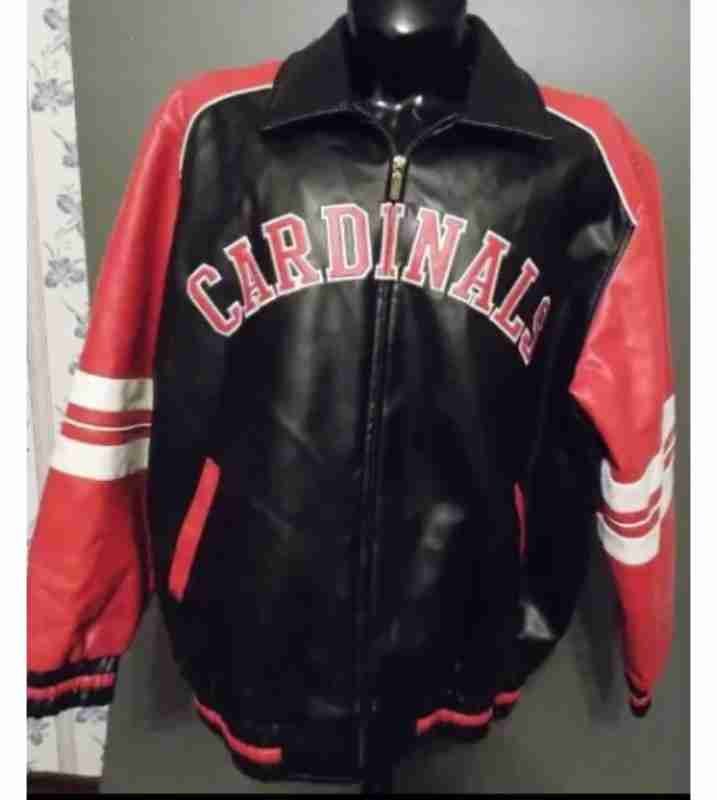 G-III-NFL-Arizona-Cardinals-Football-Black-Leather-Jacket 1