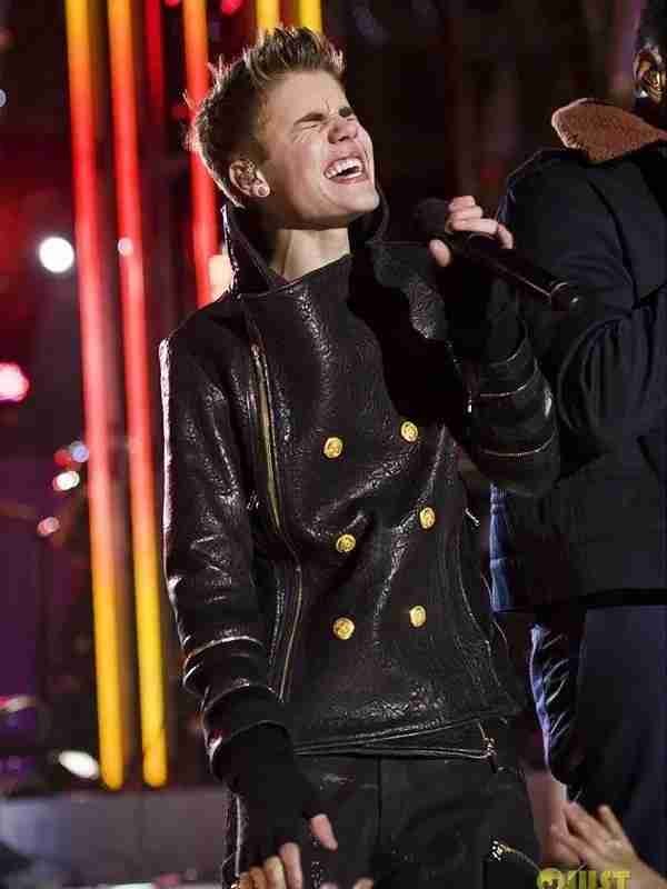 Justin Bieber Christmas Concert Leather Jacket1