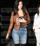 Kylie Jenner Brown Leather Jacket