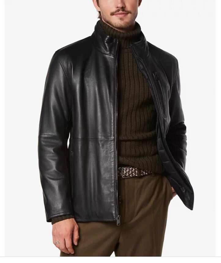 Men’s Wollman Smooth Leather Racer Jacket