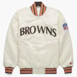 Starter NFL Browns Satin White Jacket