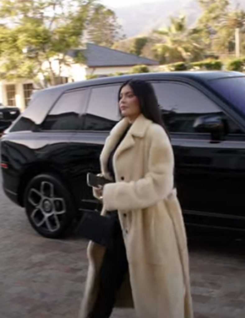 The Kardashians 2022 Kylie Jenner Long Fur Coat 2