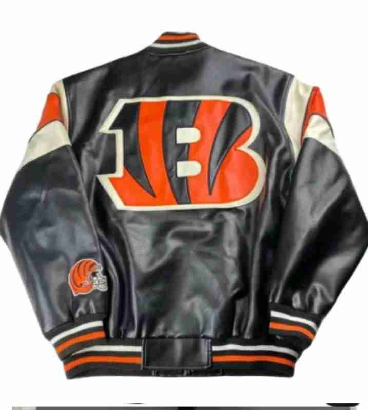 Vintage-NFL-Cincinnati-Bengals-Football-Black-Leather-Jacket