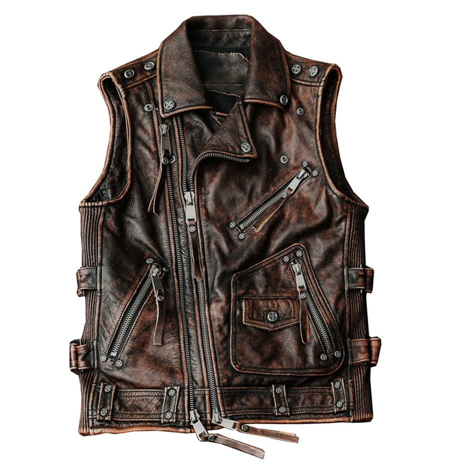 Cool Rider Men Cow Leather Vest