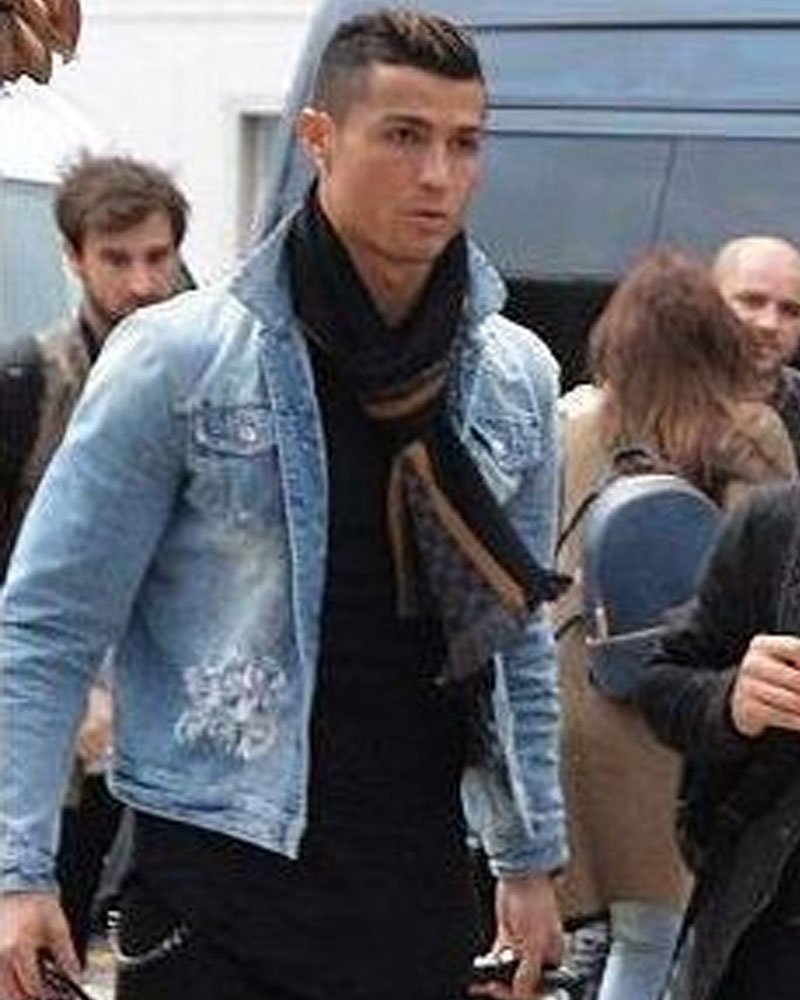 Cristiano Ronaldo Blue Denim Jacket