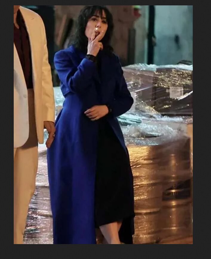 Cristin Milioti The Penguin Blue Trench Coat