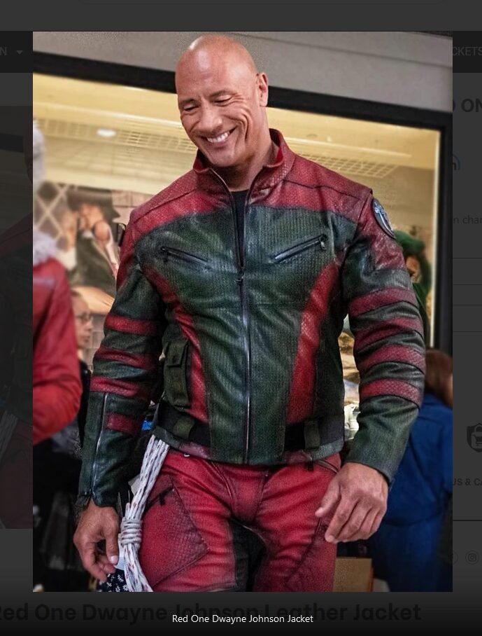 Dwayne Johnson Red One Leather Jacket