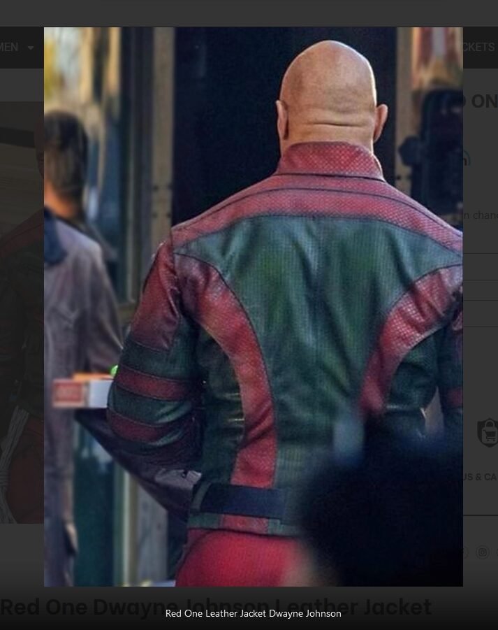 Dwayne Johnson Red One Leather Jacket1