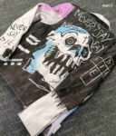 Lil Peep Never Say Die Painted Black and White Jacket1