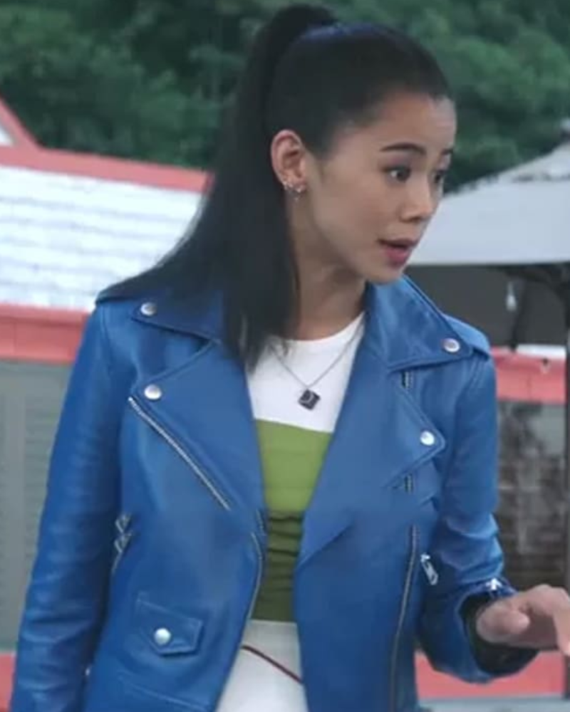 Nancy Drew George Fan Blue Moto Jacket