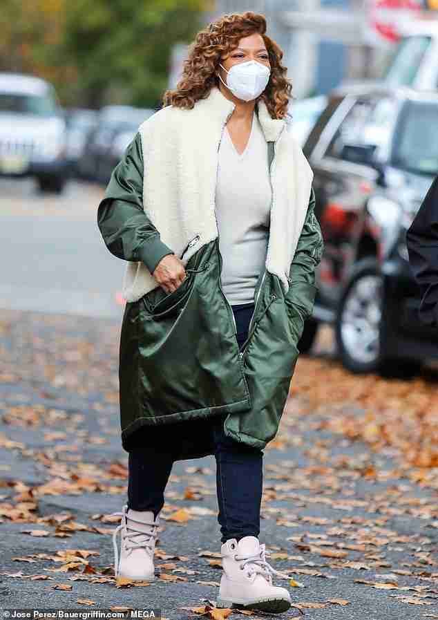 Queen Latifah The Equalizer Green & White Coat