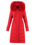 Woman Parka Long Outwear Red Coat