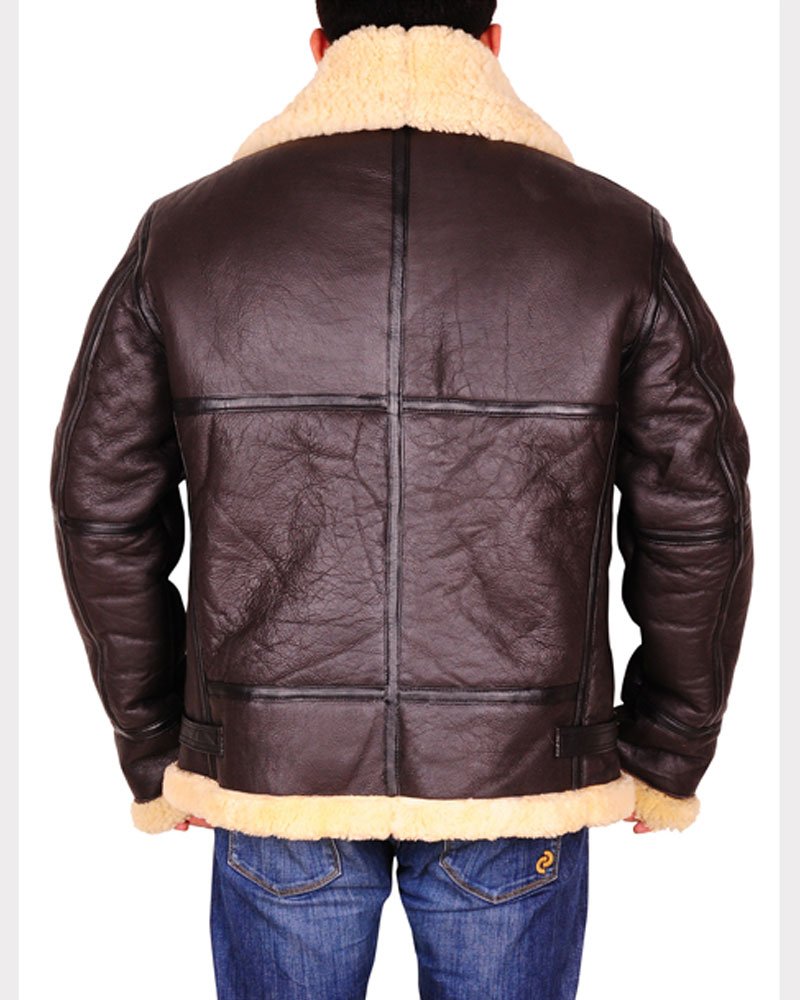 Dark Brown Sheepskin Leather Jacket11