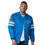 Men’s Blue Detroit Lions Scout Varsity Jacket