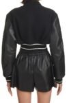 Givenchy-Black-Leather-Sleeve-Logo-Crop-Varsity-Jacket