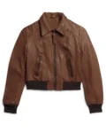 Women-Leather-Short-Bomber-Jacket