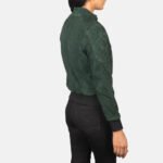 WomensZennaGreenSuedeBomberJacketOpenFront-4-1652192904604