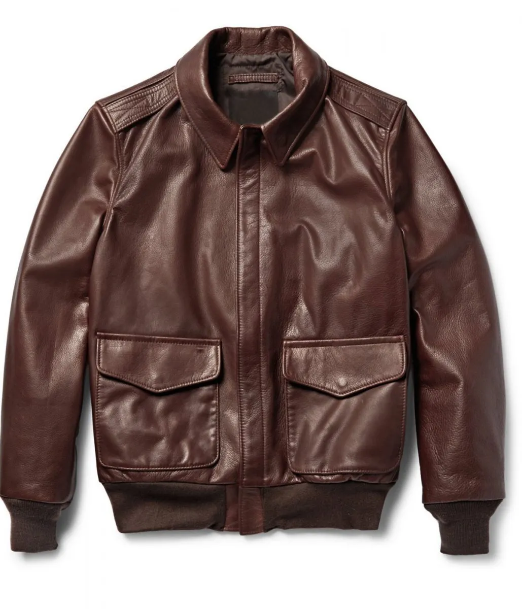 Adam Spencer Brown Leather Jacket-tfj