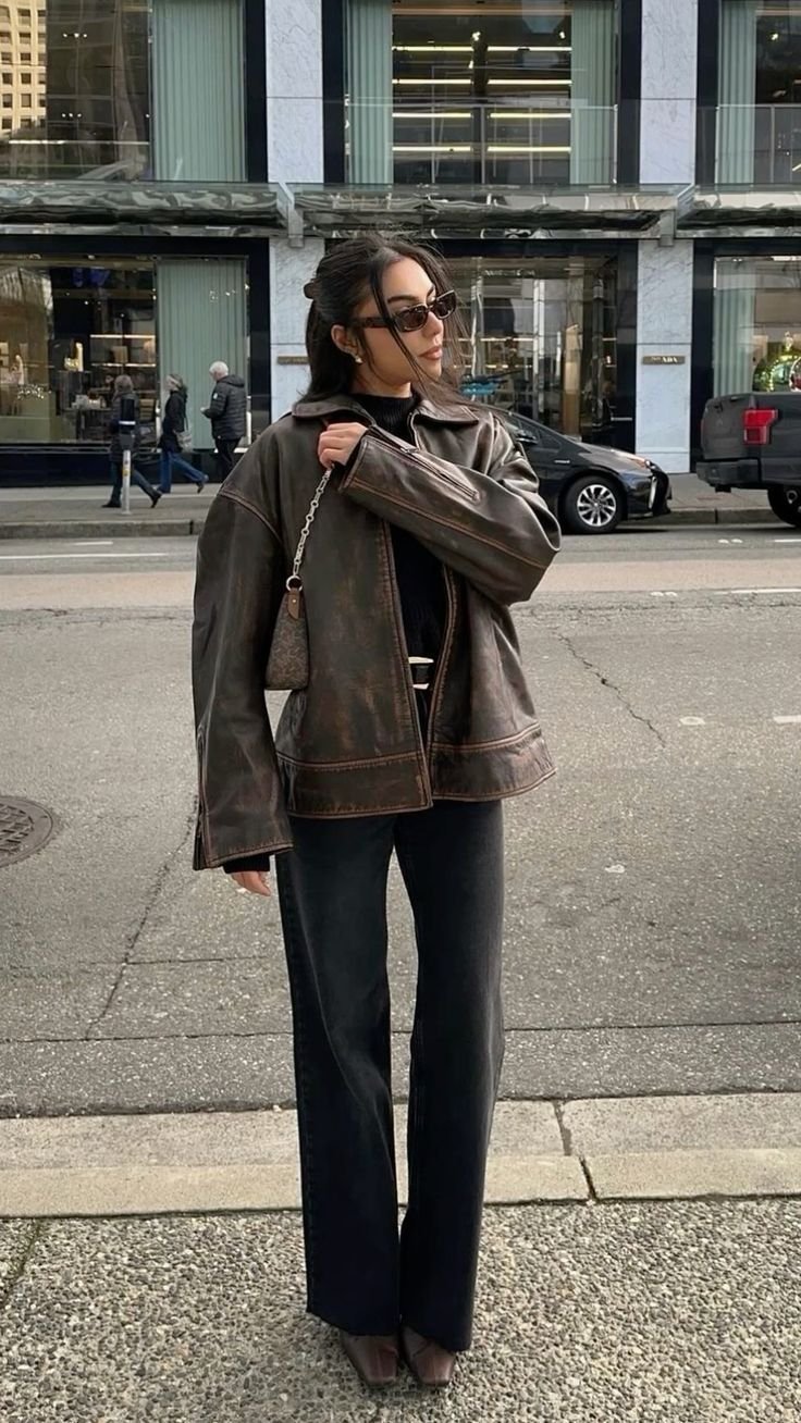 Urban Rebel Oversized Leather Jacket-tfj