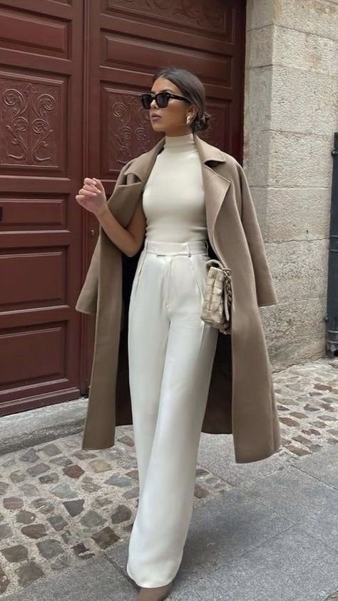 Mocha Elegance Wool Overcoat-tfj